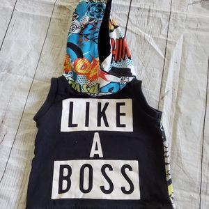 Johnny banana hooded sleeveless toddler hoodie